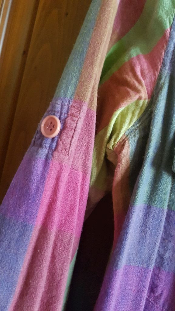 띠어리 컬러풀 체크 셔츠 원피스 이미지
