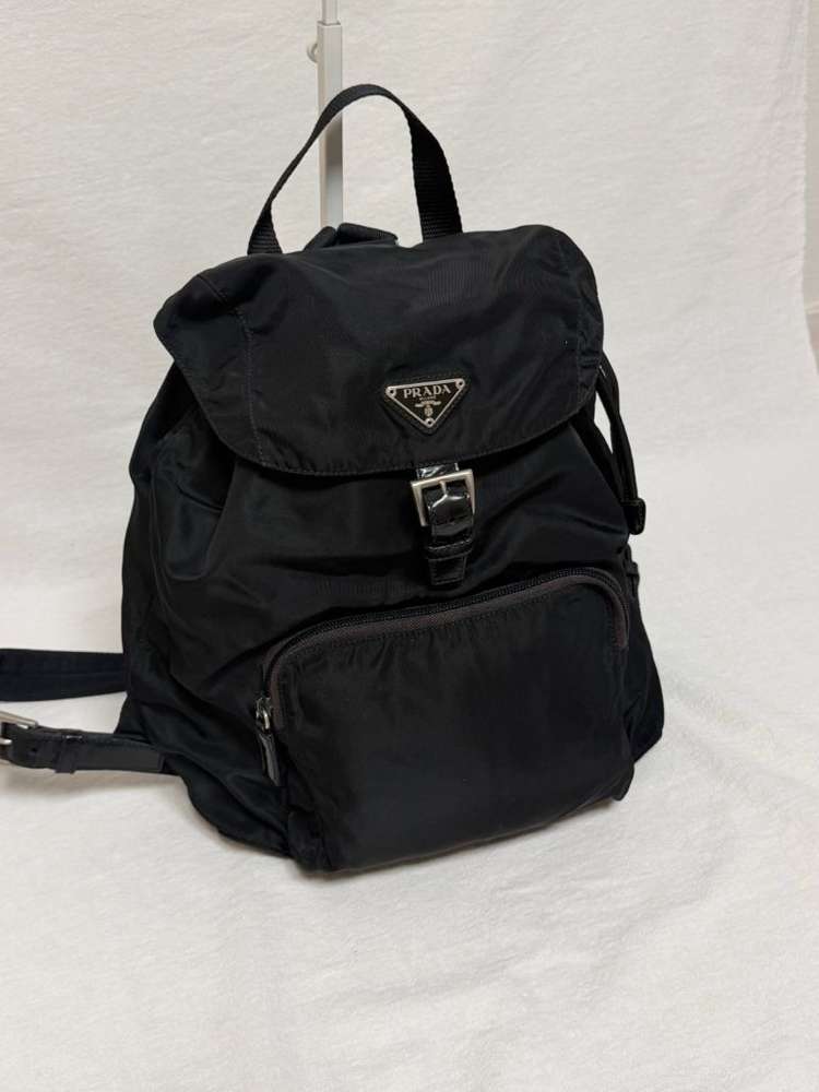 정품 프라다 포코노 나일론 원포켓 백팩 블랙 이미지