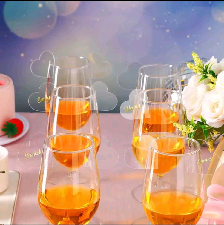 30p 아크릴 와인잔 태그 파티용 이미지