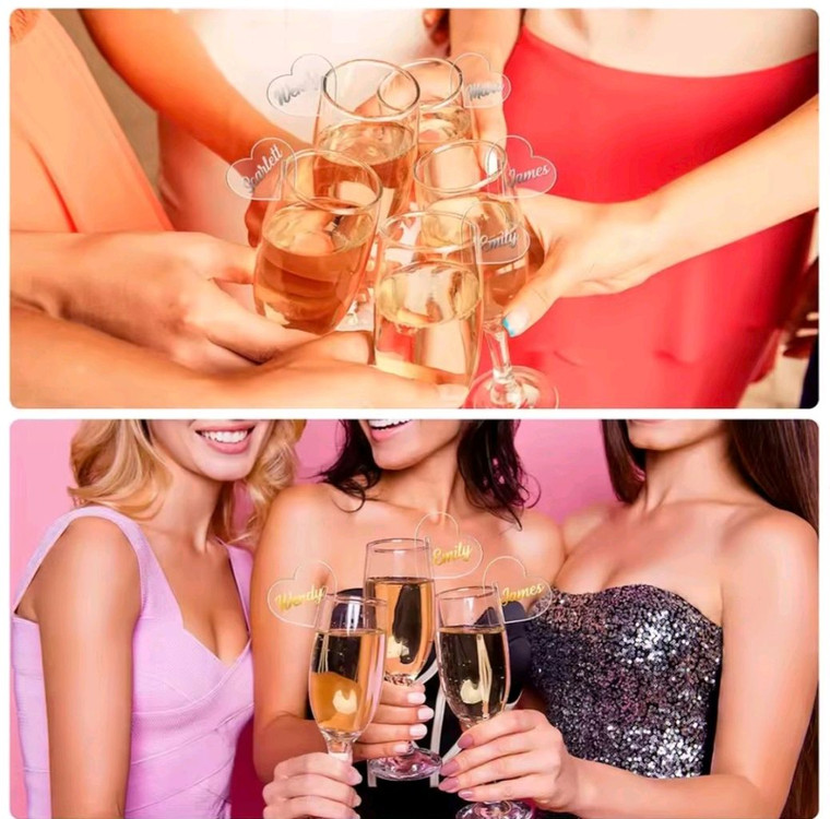 30p 아크릴 와인잔 태그 파티용 이미지