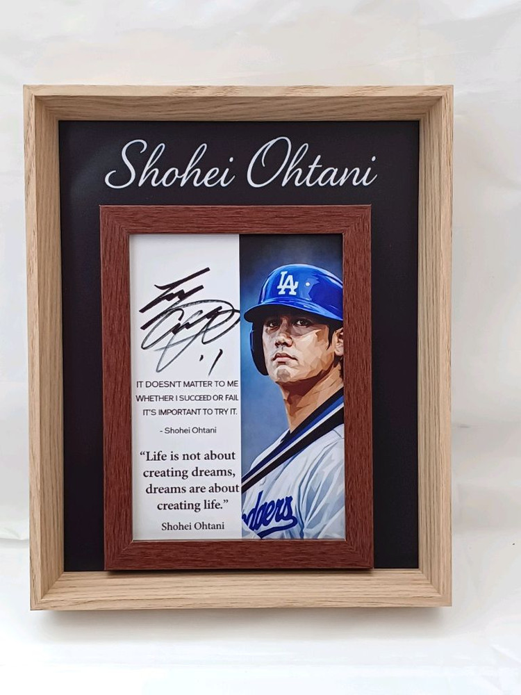 Shohei Ohtani 명언 더블 프레임 액자 22x27cm 이미지