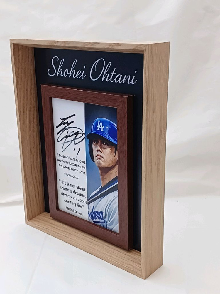 Shohei Ohtani 명언 더블 프레임 액자 22x27cm 이미지