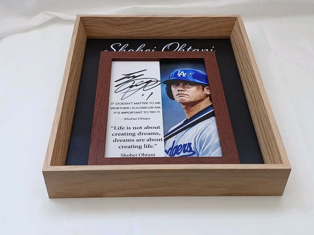 Shohei Ohtani 명언 더블 프레임 액자 22x27cm 이미지