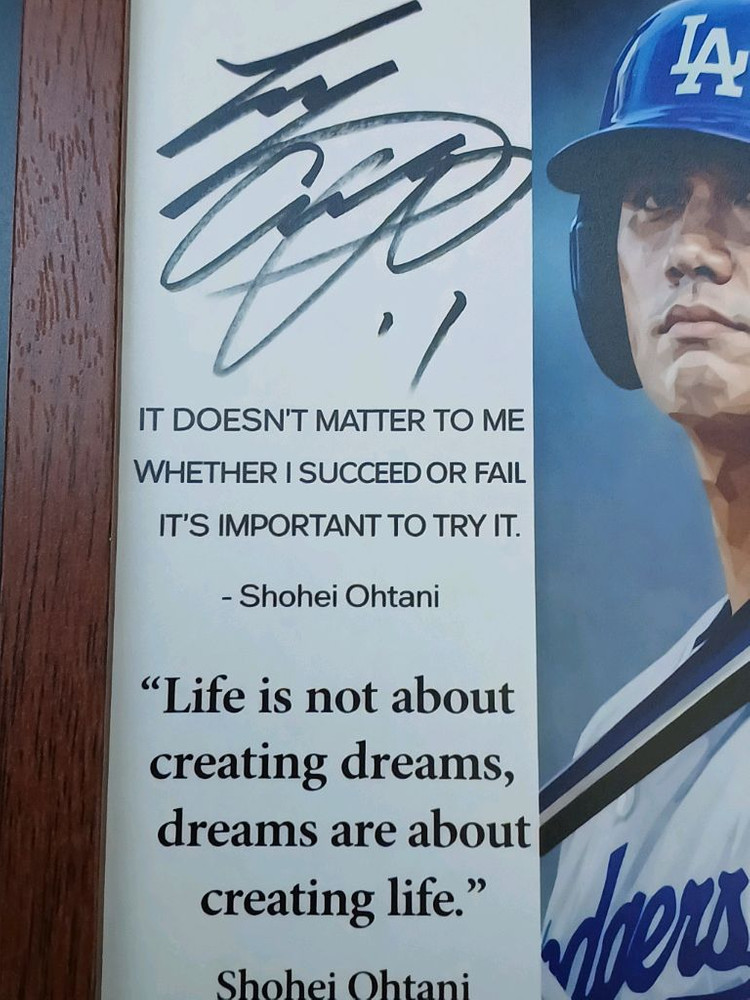 Shohei Ohtani 명언 더블 프레임 액자 22x27cm 이미지