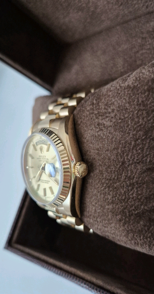 급매 특A급 올정품 롤렉스 정품 18038 금통 36mm 18K 오버홀 완료 상태좋아요 37.7돈 풀코 이미지