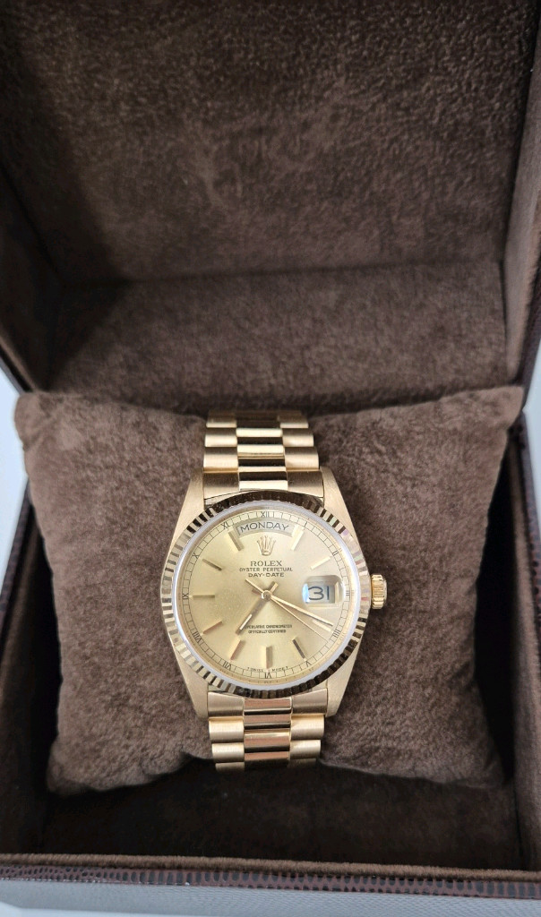 급매 특A급 올정품 롤렉스 정품 18038 금통 36mm 18K 오버홀 완료 상태좋아요 37.7돈 풀코 이미지