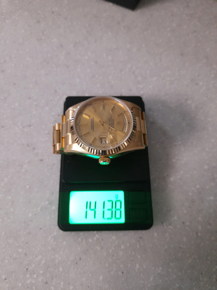 급매 특A급 올정품 롤렉스 정품 18038 금통 36mm 18K 오버홀 완료 상태좋아요 37.7돈 풀코 이미지