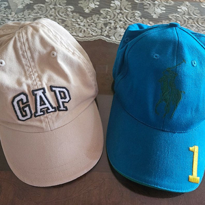 새상품 GAP 아동, 폴로 캡 모자 2개 이미지