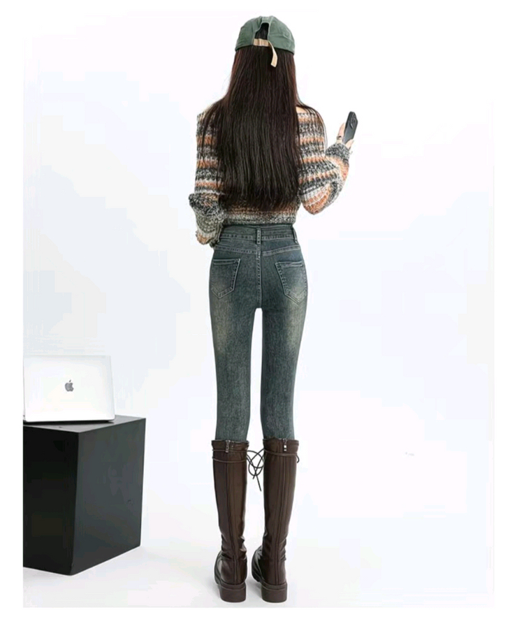 빈티지 워싱 여성 청바지(새상품) 이미지