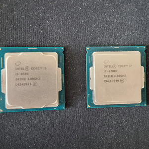 i5 8500, i7 6700k, e3 1260L v5, 1265L v2, i3 9100T) 8세대 제온 cpu 이미지