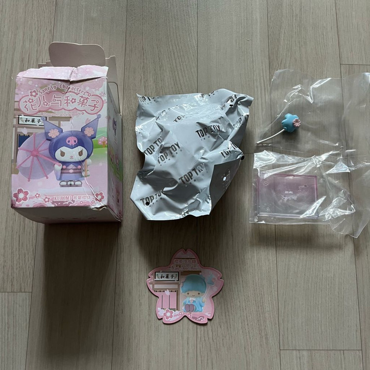 (미개봉)탑토이 산리오 벚꽃 화과자 사쿠라 피규어 리틀트윈스타 키키 가챠 굿즈 이미지