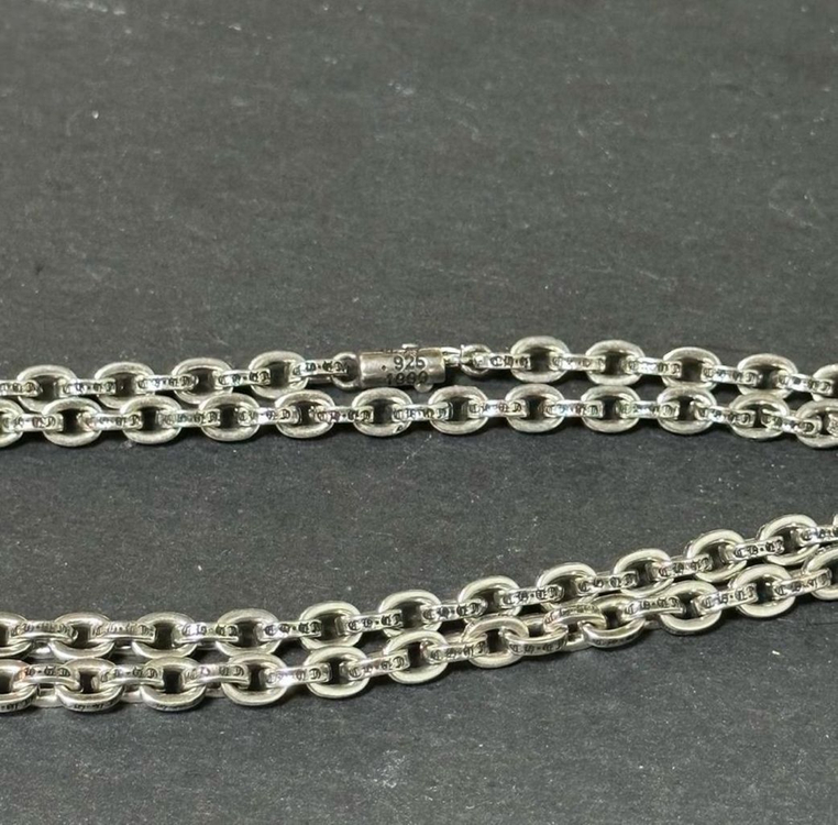 크롬하츠 페이퍼체인 목걸이+더블대거 팬던트 세트 이미지