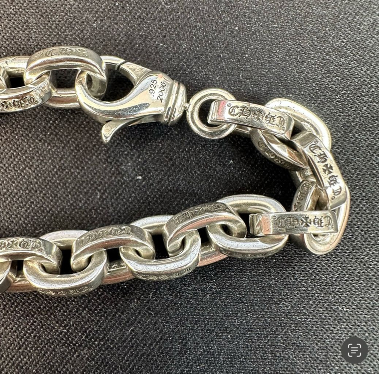 크롬하츠 페이퍼체인 라지 팔찌 20cm 새상품 이미지