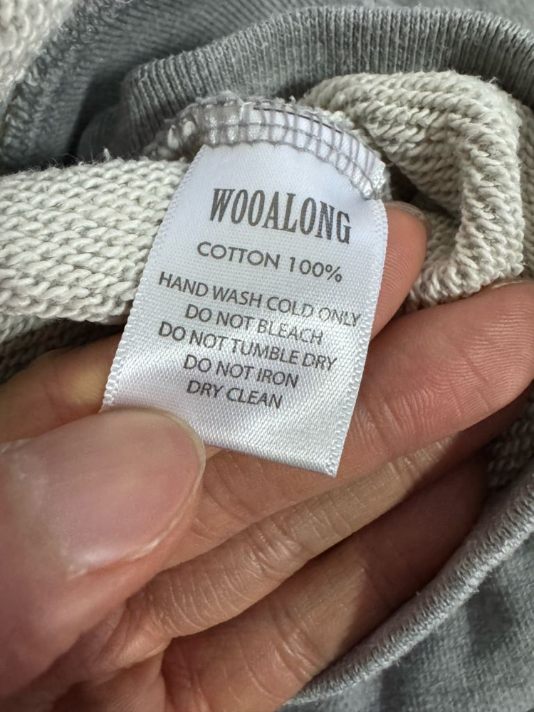 공용!! 우알롱 WAL 로고 오버핏 헤비 코튼 후드티 M 이미지