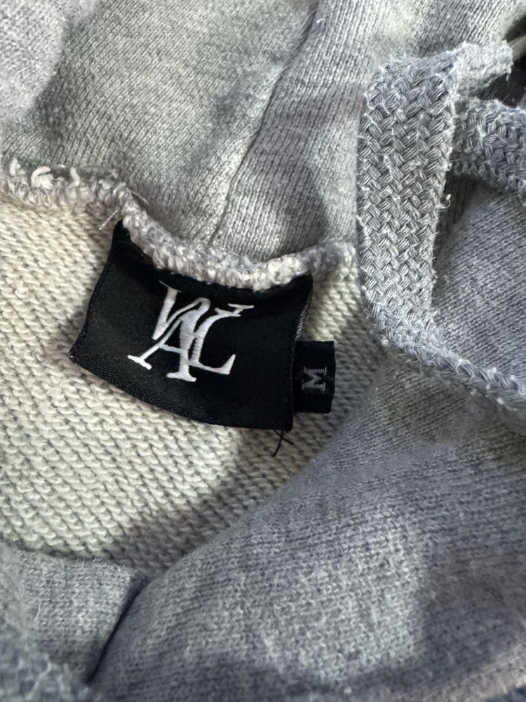 공용!! 우알롱 WAL 로고 오버핏 헤비 코튼 후드티 M 이미지