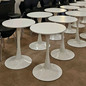 [최저가]원형 화이트 2인 4인 카페 식당 테이블 식탁 이미지