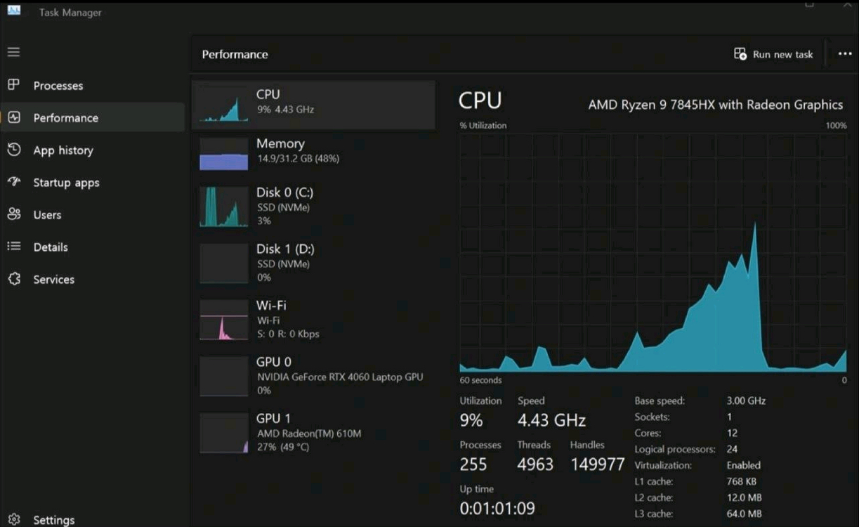 Asus RogStrix Rtx4060 게이밍노트북 이미지