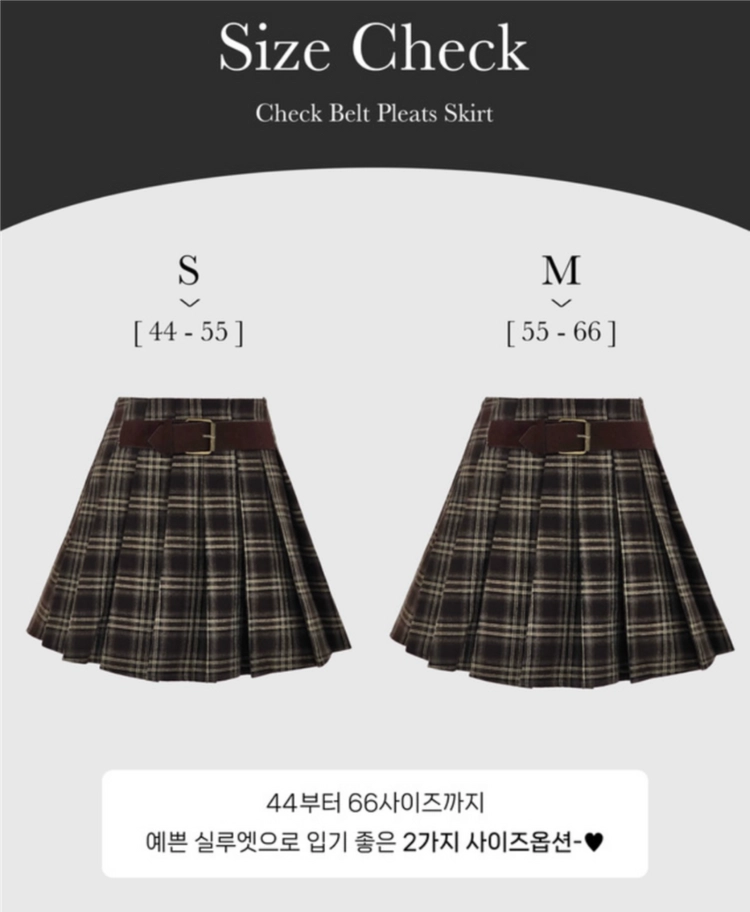 체크 플리츠 스커트 이미지