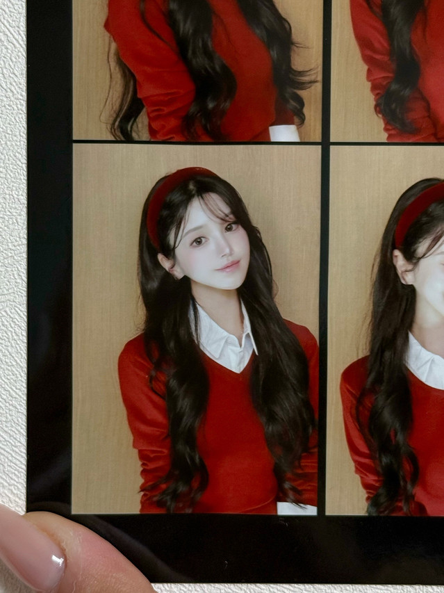 메이윤 -5kg 보정핏 버튼니트 (딥레드) 이미지