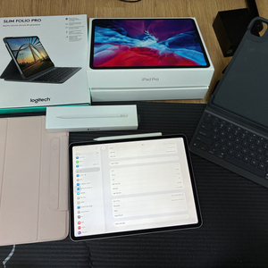 아이패드 프로 12.9 4세대 256GB, 애플펜슬, 케이스 2개 이미지