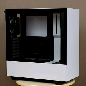 수냉쿨러 화이트 컴퓨터 본체 PC [5600,64G방열판 달린 고급 램,1060,b450m pro4] 이미지