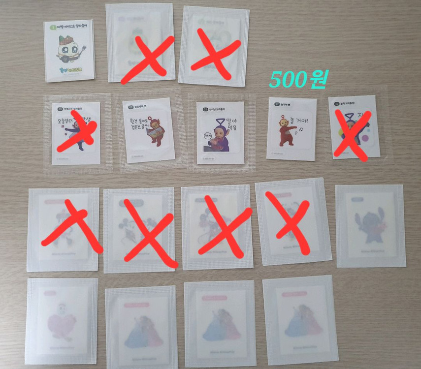 디즈니 k리그 쿵야 달빛천사 띠부씰 팝니다 이미지