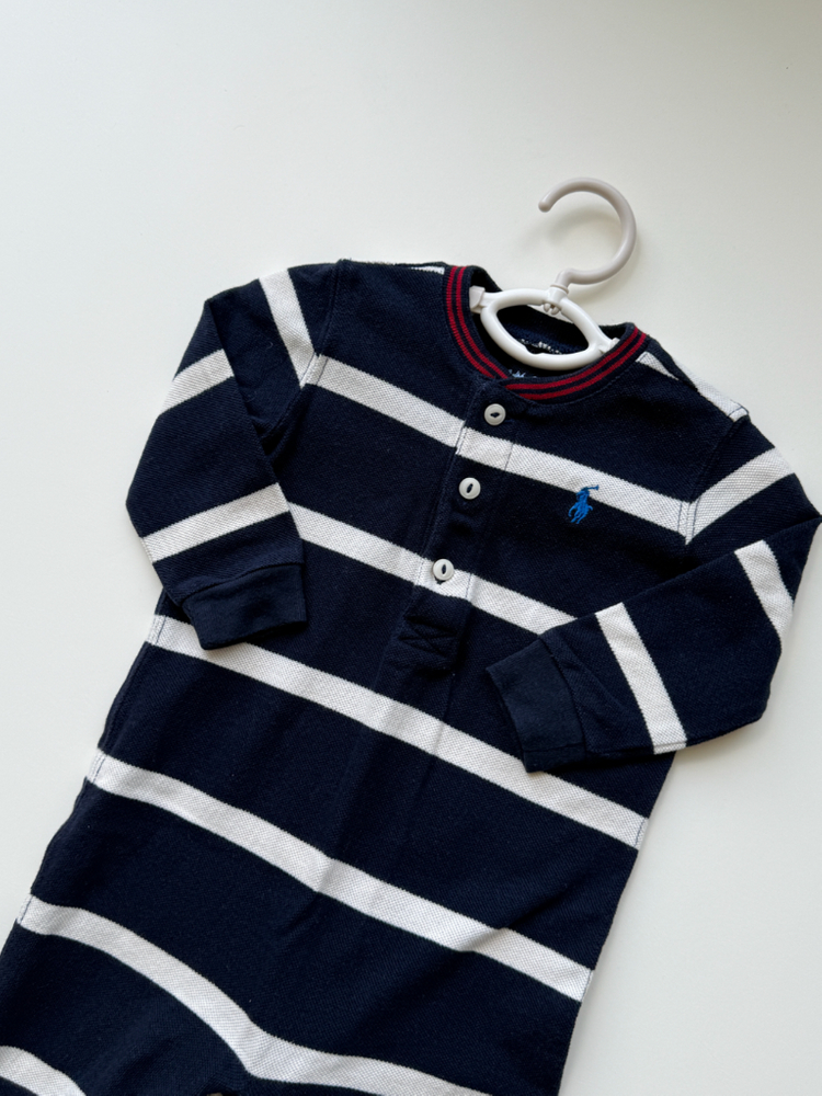 폴로베이비 폴로랄프로렌 남아 스트라이프 바디수트 6m 이미지
