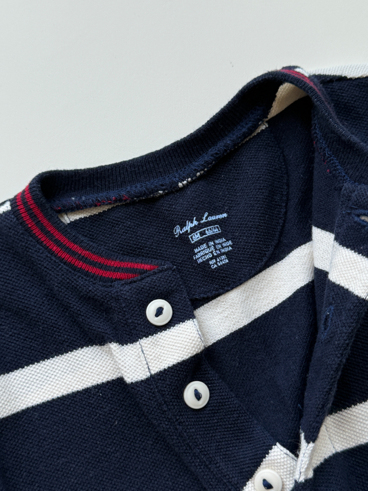 폴로베이비 폴로랄프로렌 남아 스트라이프 바디수트 6m 이미지