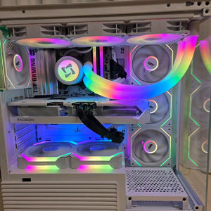 9800x3d, b850m wifi7, rx 9070xt 화이트 본체 이미지