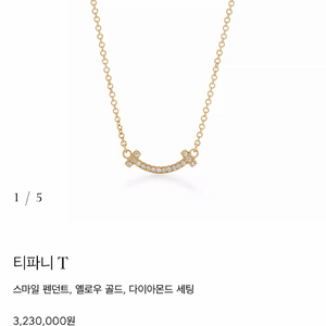 티파니앤코 스마일 T 목걸이 이미지