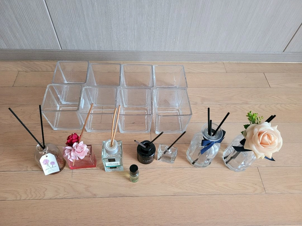 새상품 프랑프랑 아로마+디퓨져 공병+사각유리정리함 이미지