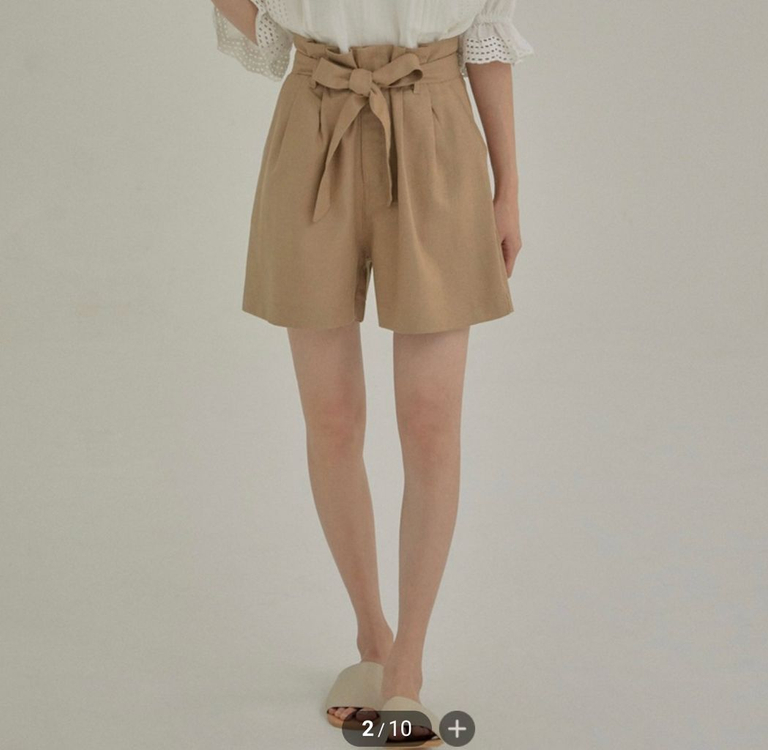 로엠 리본 반바지 베이지(28) 이미지