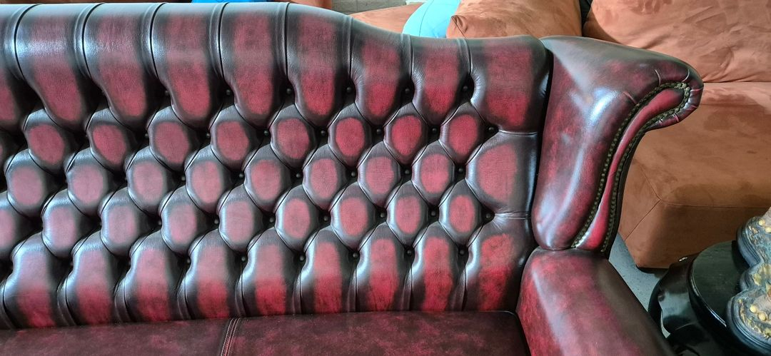체스터필드 이태리 전체 천연 가죽 4인+1인 소파 이미지