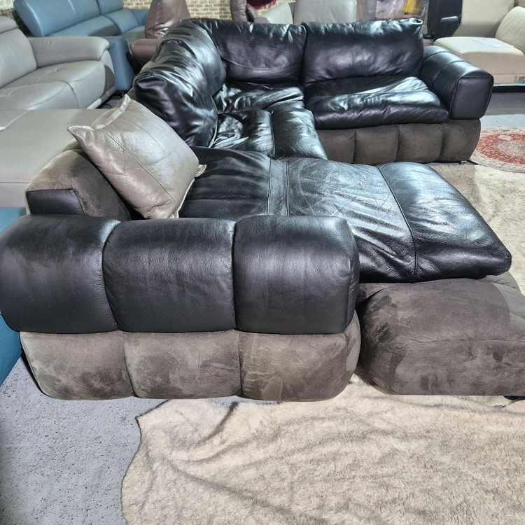 체리쉬 마에스트로 이태리 천연 통가죽 코너형 소파쇼파+스툴 이미지