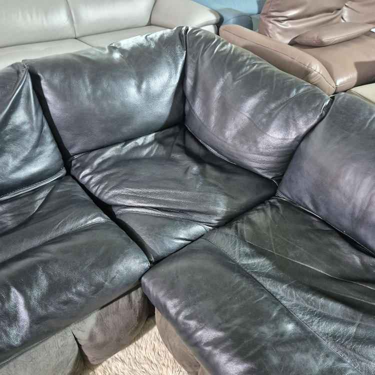 체리쉬 마에스트로 이태리 천연 통가죽 코너형 소파쇼파+스툴 이미지