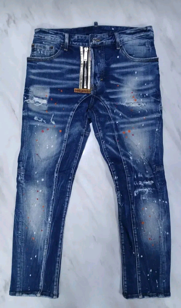 [정품 남성용 48 32~33인찌) 디스쿼어드2 바이커진 청바지 바지 (아미리 발망 크롬하츠 에디하디 머큐리) 이미지