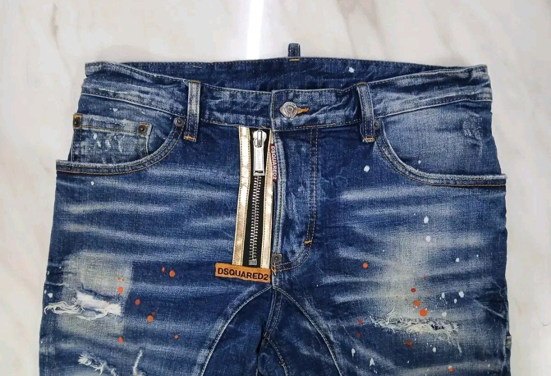 [정품 남성용 48 32~33인찌) 디스쿼어드2 바이커진 청바지 바지 (아미리 발망 크롬하츠 에디하디 머큐리) 이미지