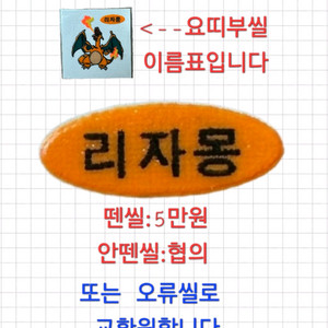 구버전 포켓몬 띠부씰 불뿜는 리자몽 이름표사요 이미지