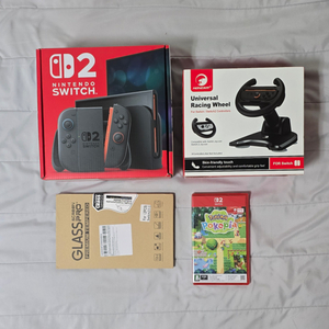 미개봉 새상품 닌텐도 스위치2+포켓몬 포코피아+레이싱핸들+강화필름 이미지