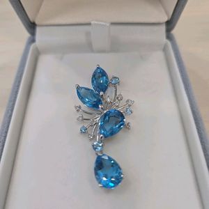 14k 화골 블루 토파즈 펜던트 이미지
