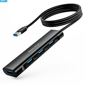 베이직기어 4포트 무전원 1.4m USB 3.0 허브 미개봉 새상품 판매합니다. 이미지