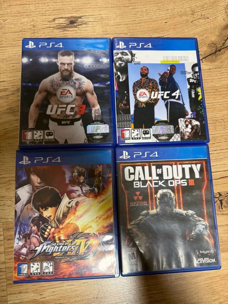 ps4 ufc4,ufc3,더킹오브파이터즈14,콜오브듀티 블랙옵스3 이미지