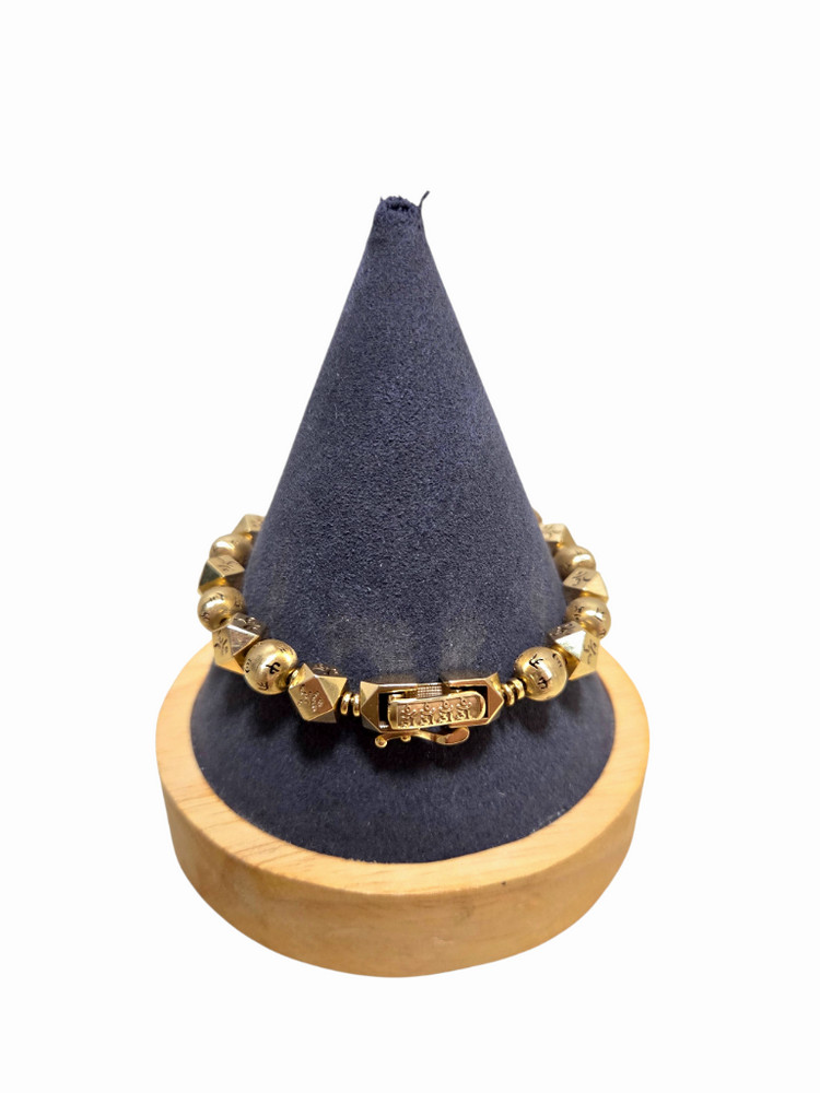 18k염주팔찌,남성팔찌,여성팔찌,할로우팔찌,볼팔찌 이미지