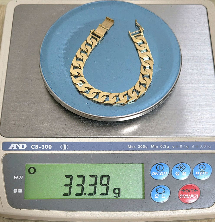 18k팔찌,금팔찌,사각체인,남성팔찌,공용팔찌 이미지