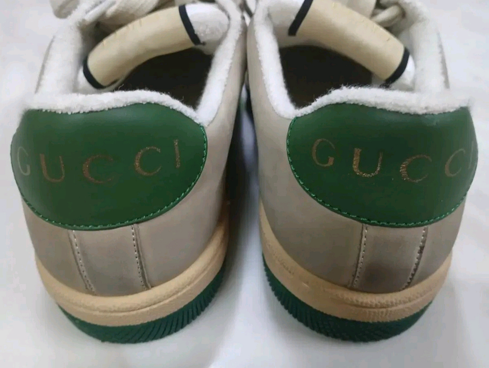 [새상품급 남여공용] 구찌 스크리너 레더. 화이트 스니커즈 신발 38사이즈 루이비통 샤넬 펜디 프라다 에르메스 디올 이미지