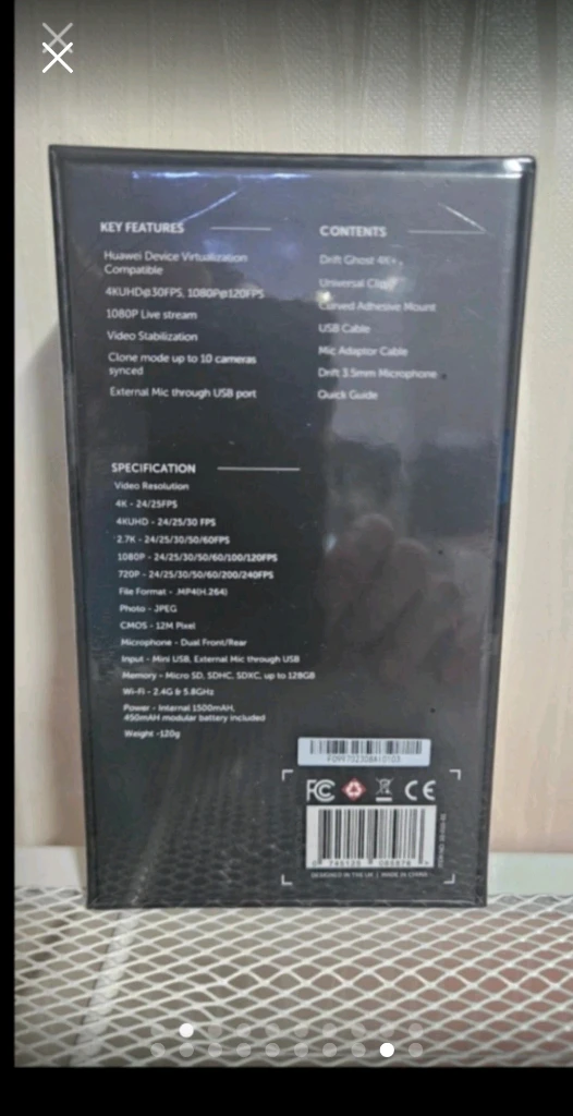 드리프트 고스트 4k 플러스 액션캠 새제품 이미지
