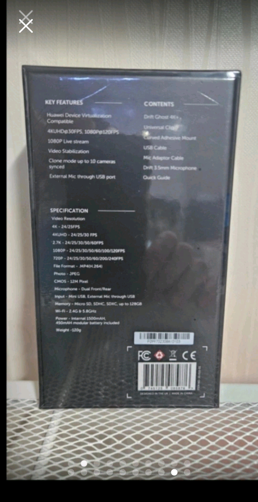 드리프트 고스트 4k 플러스 액션캠 새제품 이미지