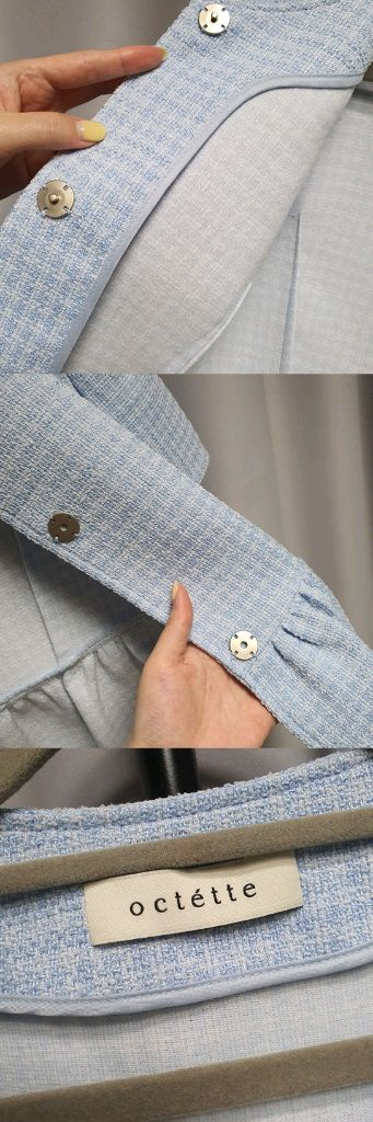 octette 오떼뜨 트위드 프릴 자켓 반팔 이미지