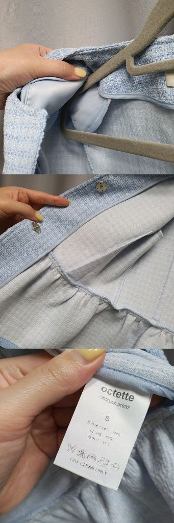 octette 오떼뜨 트위드 프릴 자켓 반팔 이미지