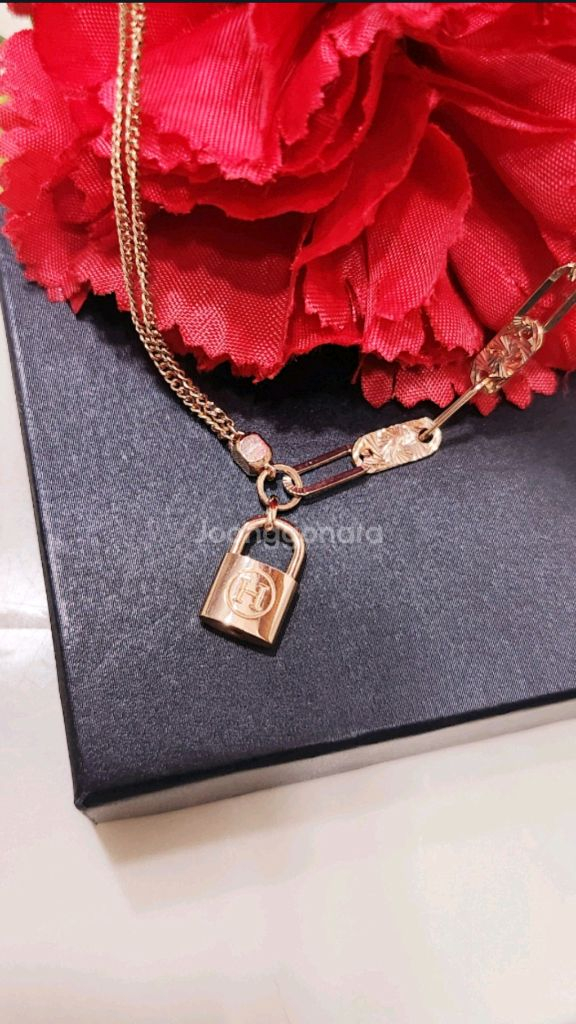 @정리가@ 18k 자물쇠 언발체인 목걸이 이미지